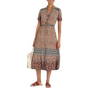 Knox Rose Brown Floral Midi Dress